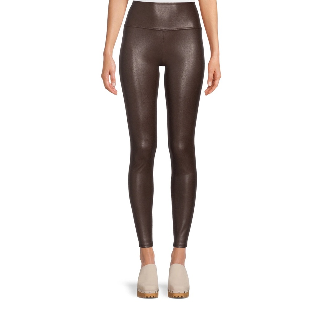 Women’s Faux Leather Leggings Various Sizes - Picture 3 of 7